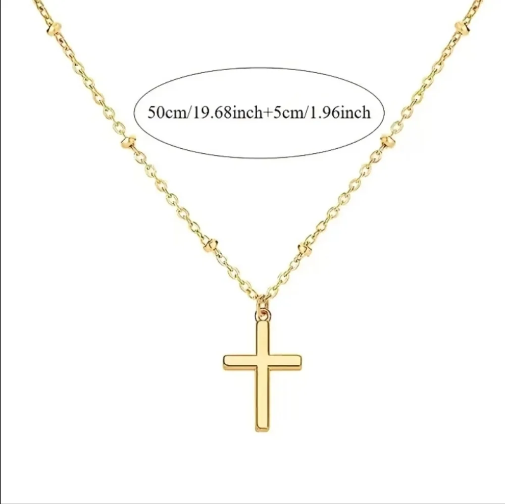Cross Gold Pendant Necklace - Picture 5 of 8